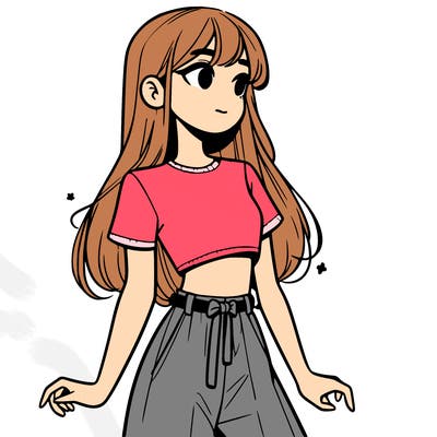 girl in a cute crop top