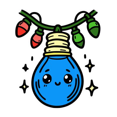 small bulb of a garland