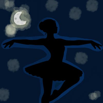 a delicate ballerina in motion.