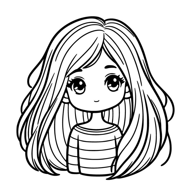 girl with straight hair