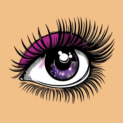 realistic eye long eylashes