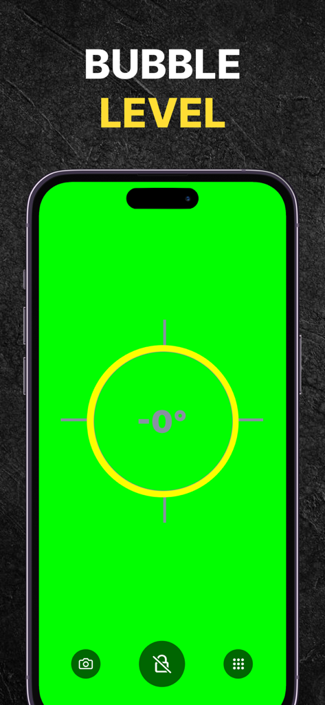 Measuring Tape+ Measure AR app - Herramienta de nivel de burbuja digital en la pantalla de un smartphone para tareas de mejora del hogar
