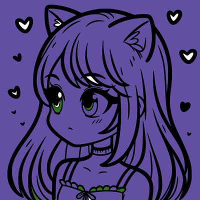 girl with cat ears