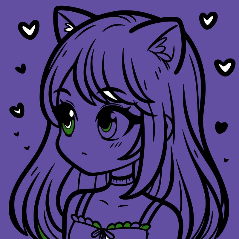 girl with cat ears
