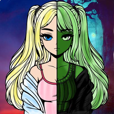 realistic girl split