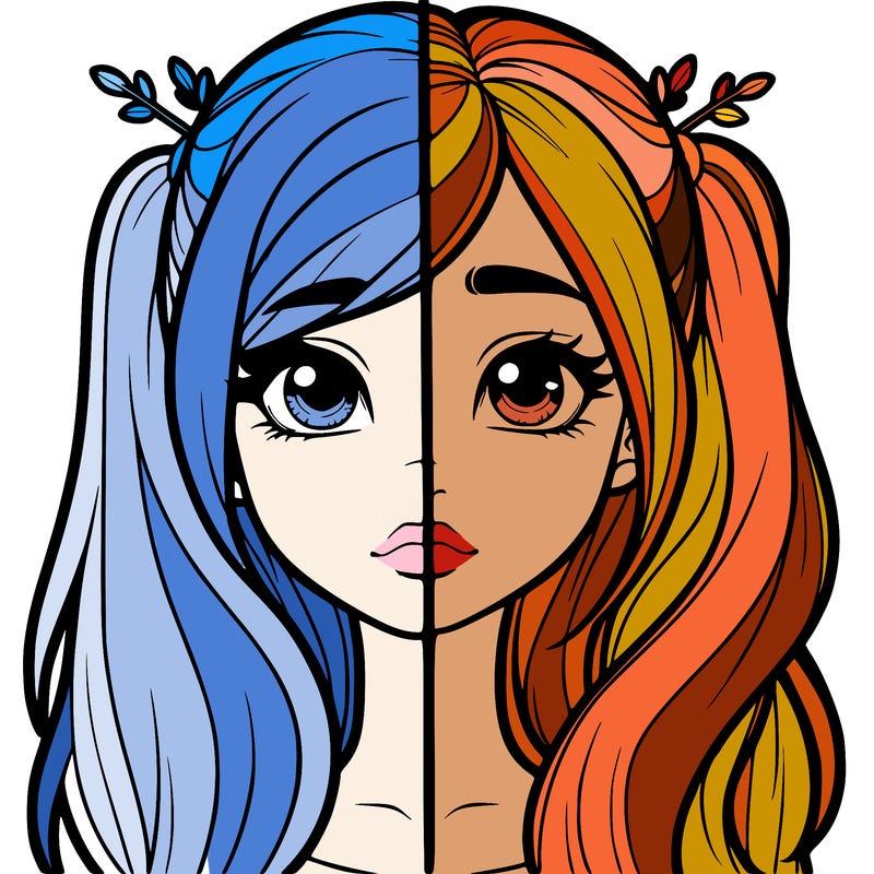 realistic girl split