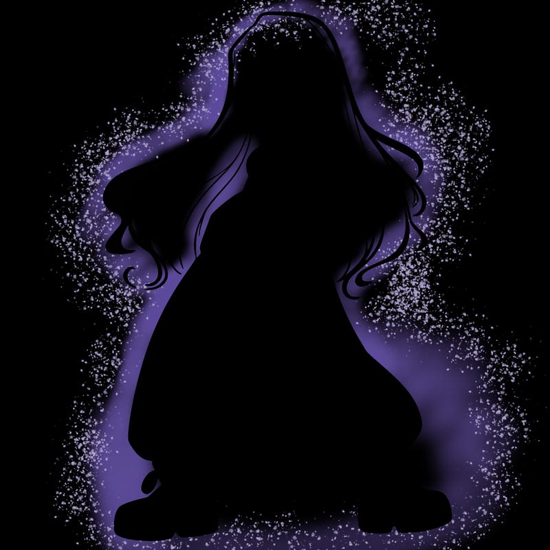 girl in baggy pants crop top and long hair