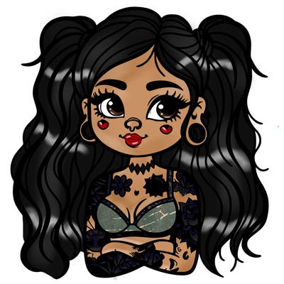 girl with tattoos