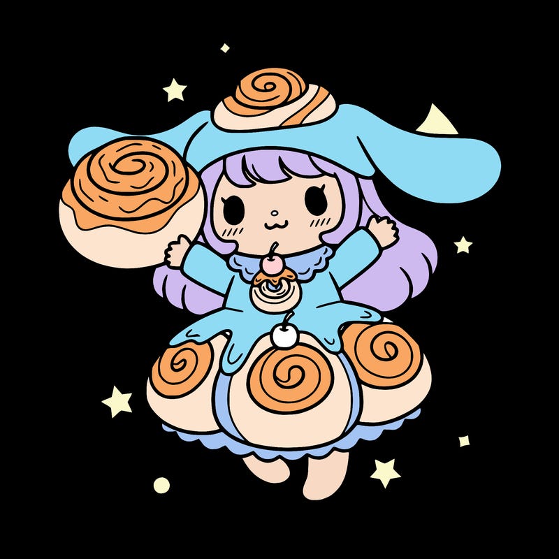 girl cinnamon roll sanrio cute kawaii