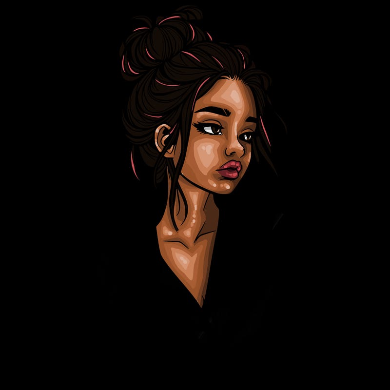 realistic woman with pajamas on and a messy bun