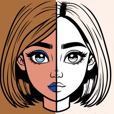 realistic girl split