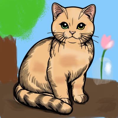 realistic cat