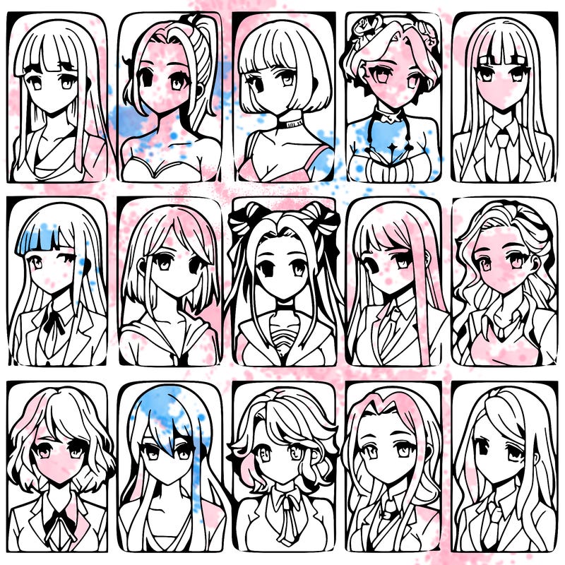 girls that look diffrent anime