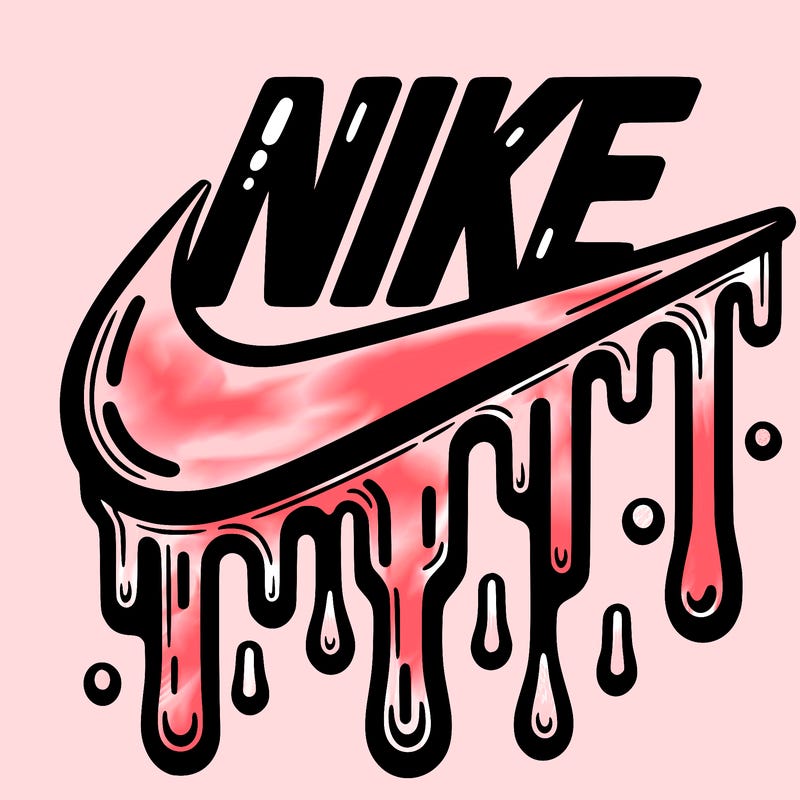 dripping nike logo
