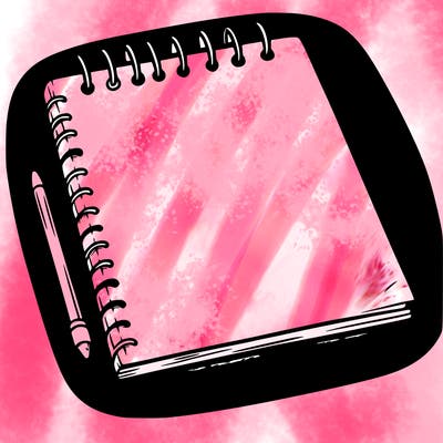 a blank sketch pad