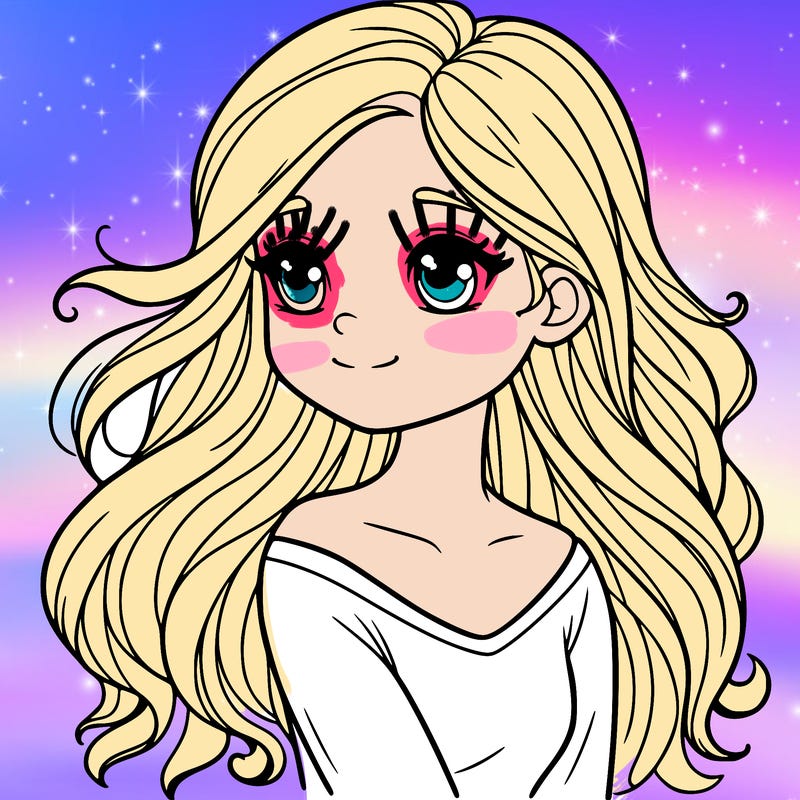 pretty girl with long hair