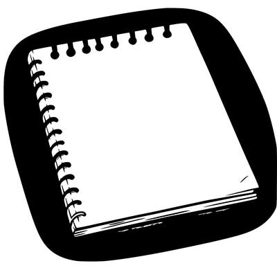 a blank sketch pad