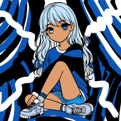 girl sitting realistic