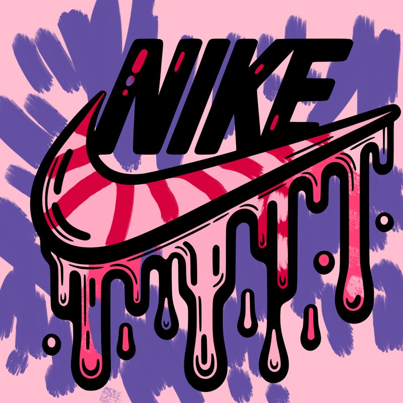 dripping nike logo