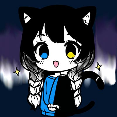 girl with cat ears and tail