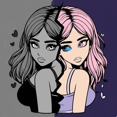 realistic girl split