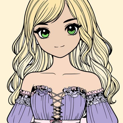realistic girl wearing dress close up