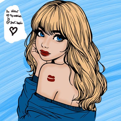 realistic girl with bangs looking over her shoulder