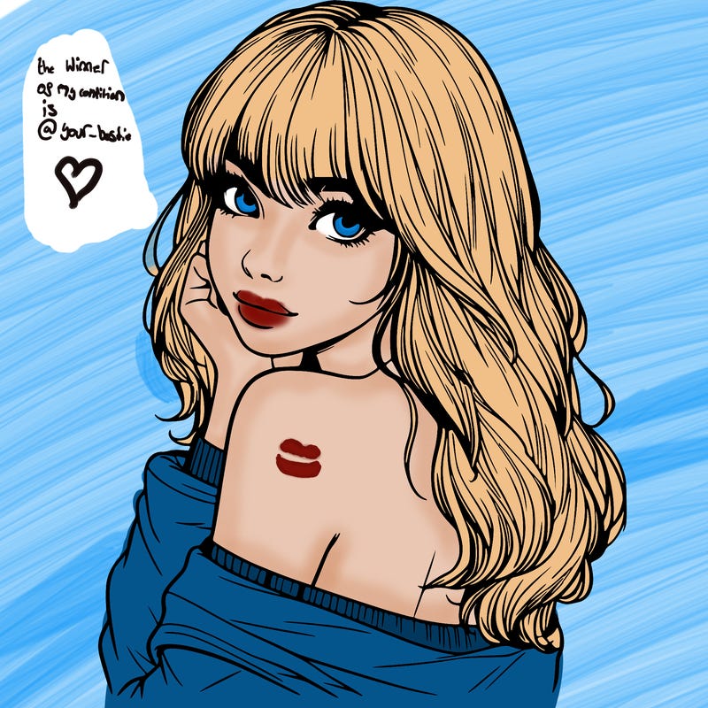 realistic girl with bangs looking over her shoulder