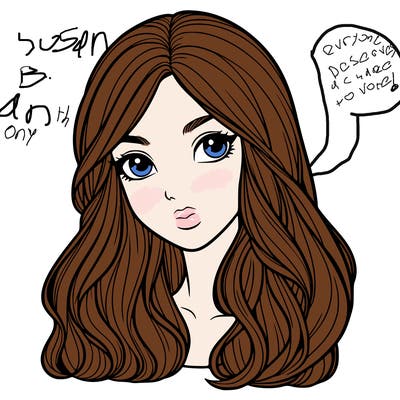 realistic girl  with long hair