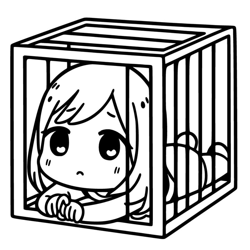 a girl trapped