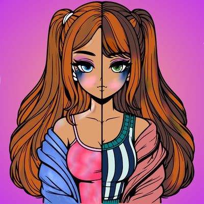 realistic girl split