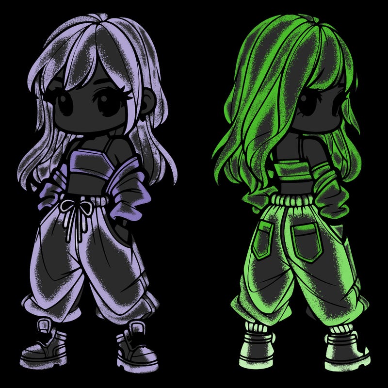 girl in crop top and baggy pants