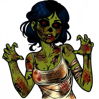 realistic zombie girl