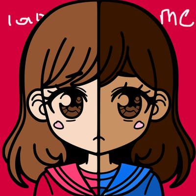 a split of a girl