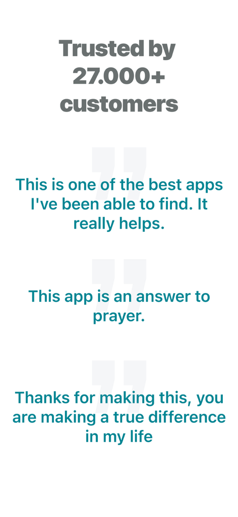 Positive user testimonials and customer review count for xBlock porn blocker app