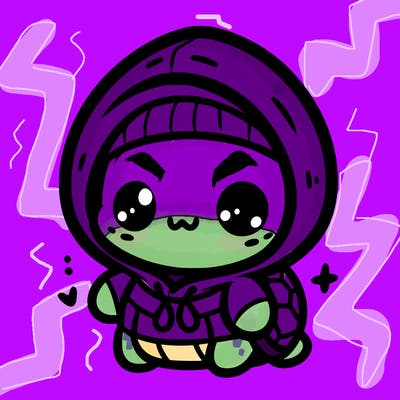 cute baby turtle wearing a hoodie