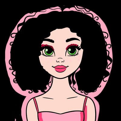 woman with curly hair