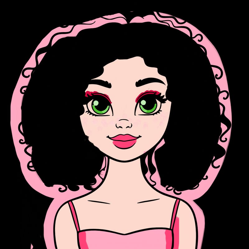 woman with curly hair