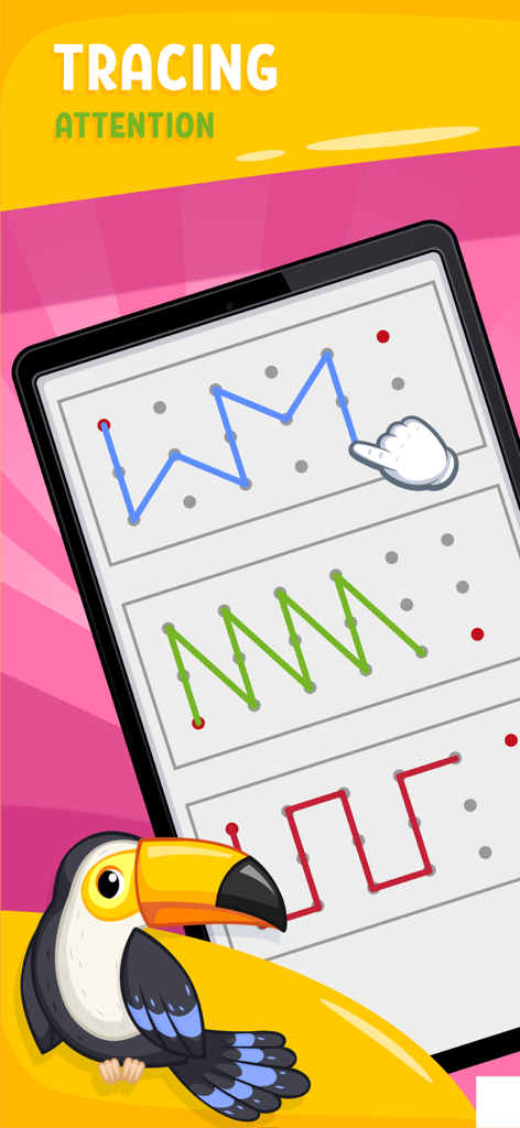 Actividad de trazado para niños pequeños para desarrollar la atención y las habilidades motoras finas
