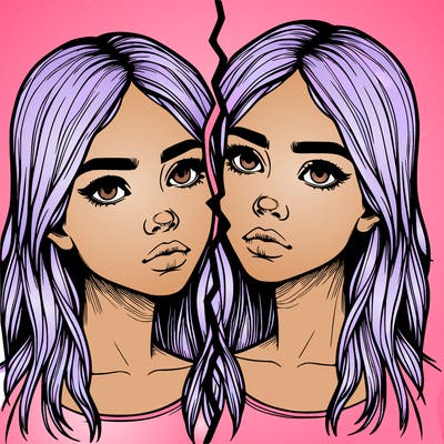 realistic girl split