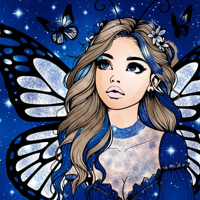 butterfly fairy realistic girl