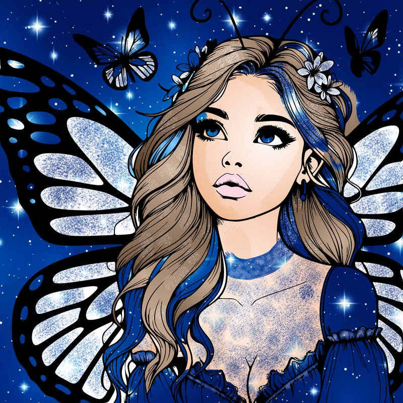butterfly fairy realistic girl