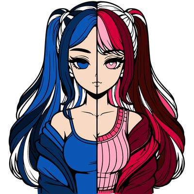 realistic girl split