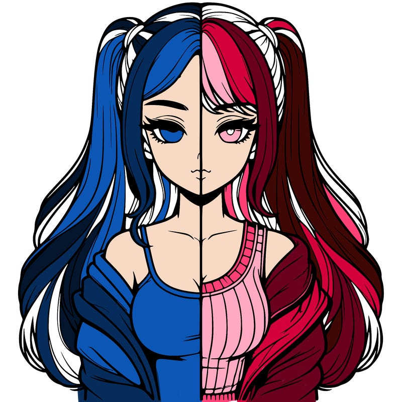 realistic girl split