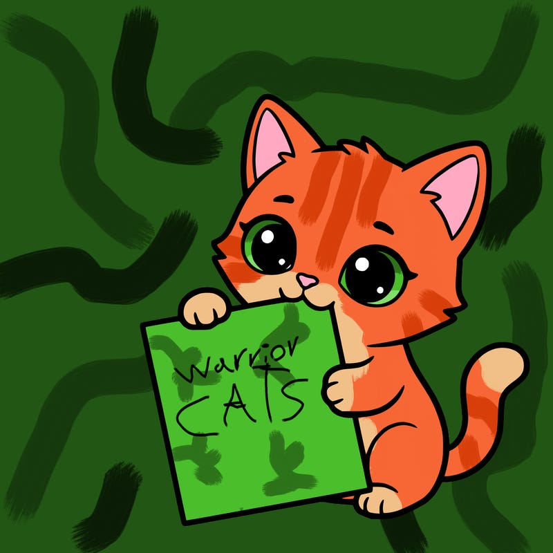 a small cat with a blank sheet of paper in its hand. the cat is sooooooo cute!