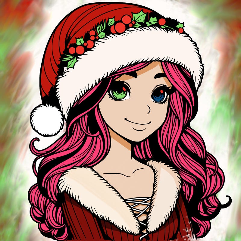 realistic christmas  girl