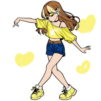 realistic girl danceing