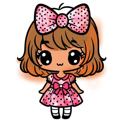 cute little girl with a bow