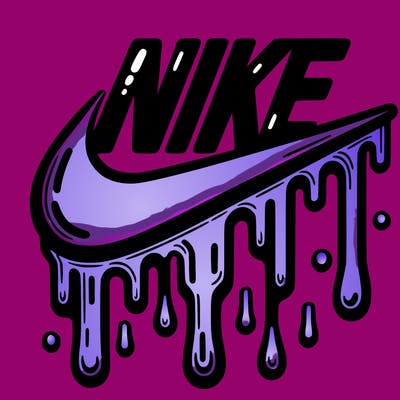 dripping nike logo