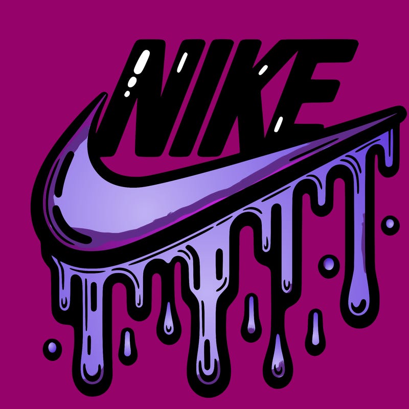 dripping nike logo